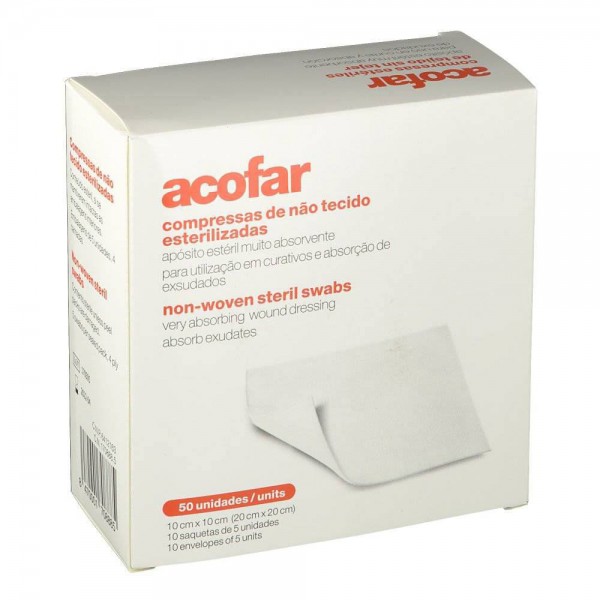 acofar compresas esteriles de tejido sin tejer 10 cm x 50