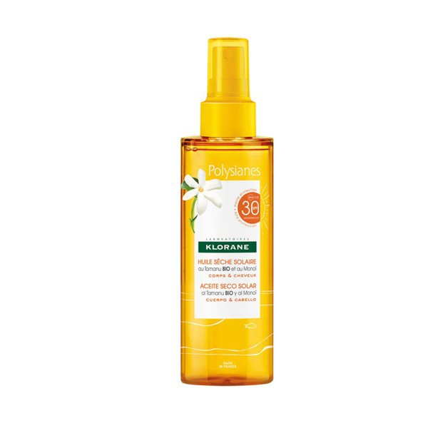 aceite seco solar spf30 polysianes 200ml klorane