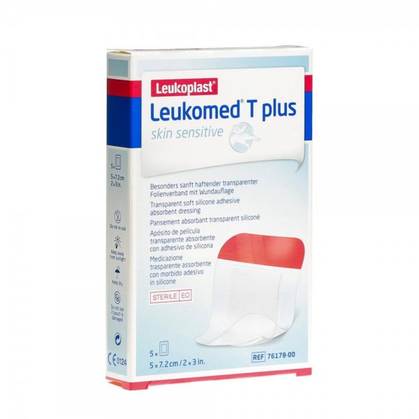 leukomed t plus skin sensitive 5x72cm 5 uds