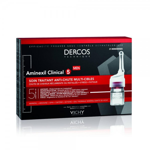 dercos aminexil clinical 5 hombre 21 ampollas vichy