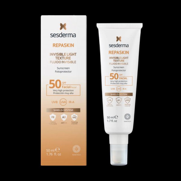 repaskin facial spf50 fluido invisible 50 ml sesderma