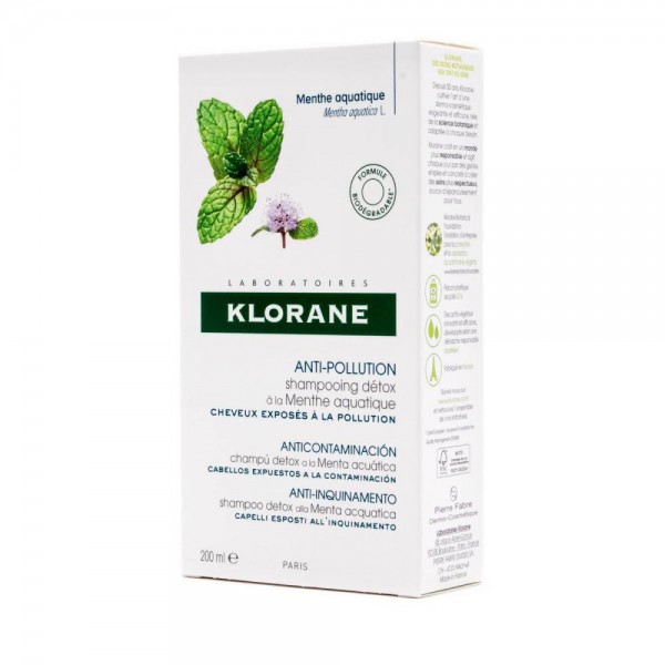 klorane champu menta acuatica 200 ml
